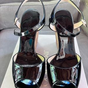 Black Jimmy Choo wedges never used brand new